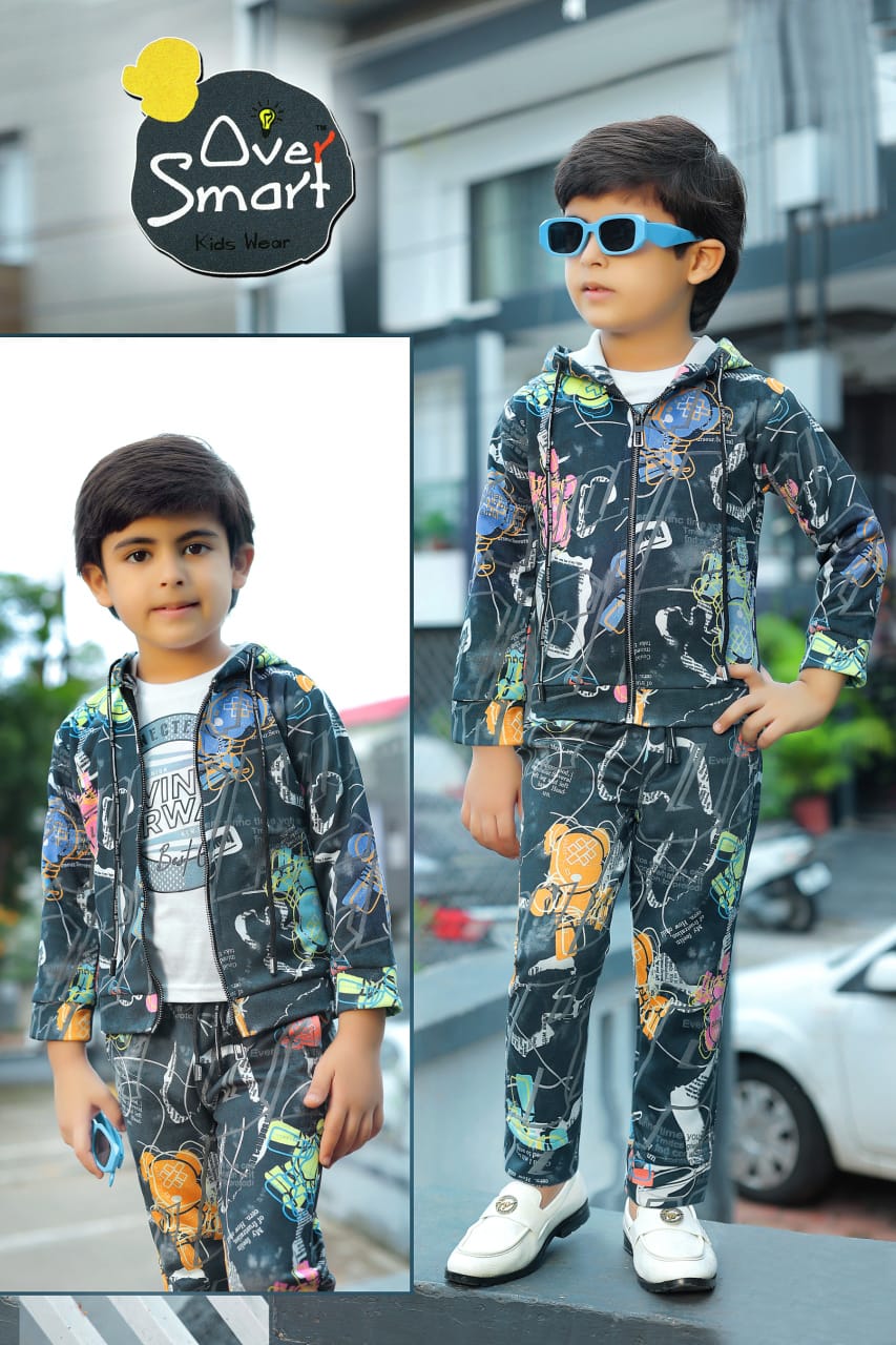 Boys Printed Jacket Co Ord Set